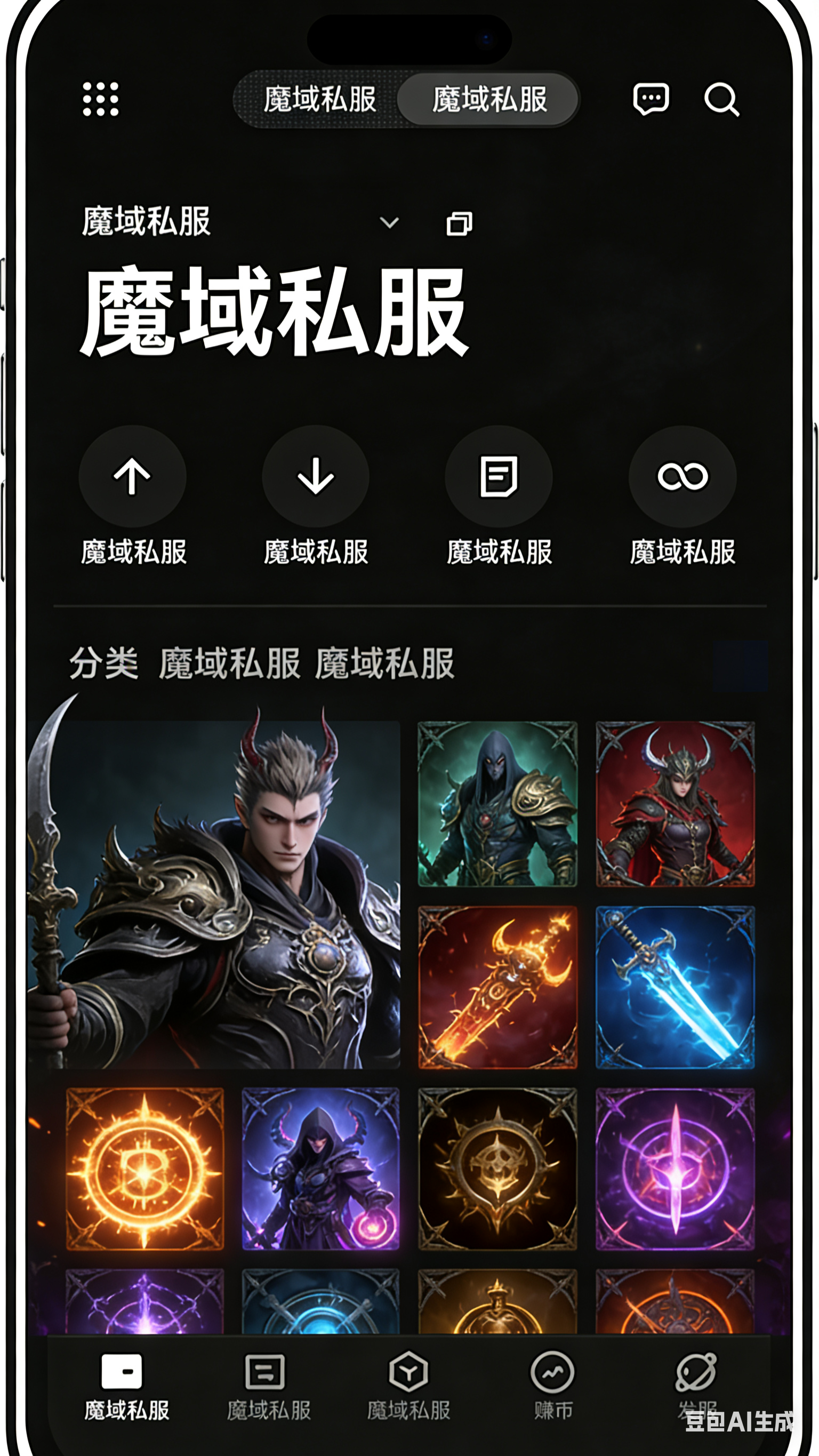 三端互通魔域私服市场交易界面